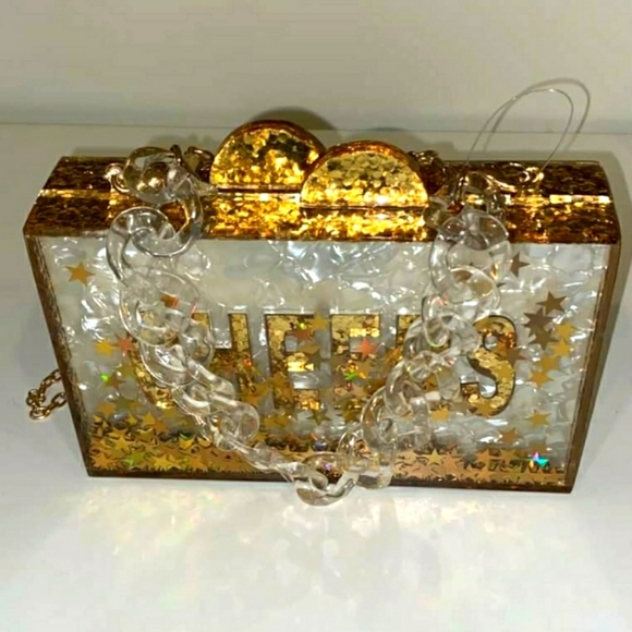 Bari Lynn Girl's Cheers Acrylic Box Clucth Bag - Picture 3 of 7